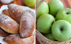 Творожные пирожки с яблочной начинкой в духовке