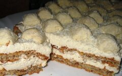 Сливочно-миндальный торт «Рафаэлло»