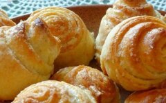 Творожное тесто на сливках для булочек