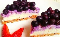 Черничный чизкейк с творожной начинкой