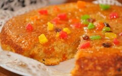 Постный морковный кекс с ананасом