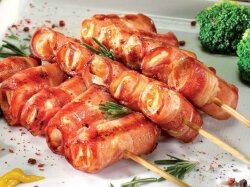 Жаркое в пивном маринаде и сырные шашлычки