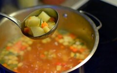 Похлебка из репы с зеленью