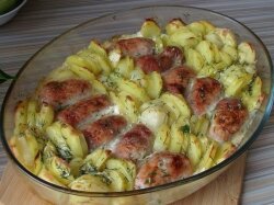 Мясные рулетики с омлетом в сливках