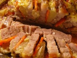 Свинина-книжка с морковью и ананасом