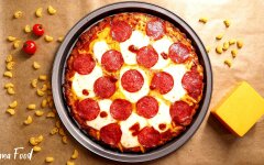 Мак энд чиз пицца на макаронах с сыром вместо теста