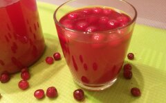 Клюквенный компот с шиповником