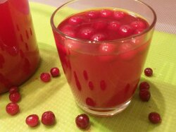 Клюквенный компот с шиповником