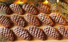 Новогоднее печенье «Еловые шишки» без выпечки