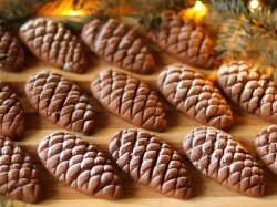 Новогоднее печенье «Еловые шишки» без выпечки