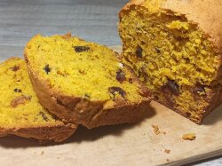 Сладкий тыквенный кекс-хлеб с орехами и сухофруктами