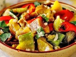 Соте из запеченных овощей в духовке