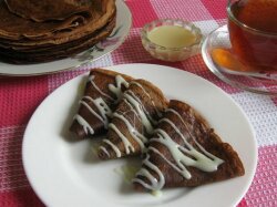Домашние шоколадные блинчики на молоке