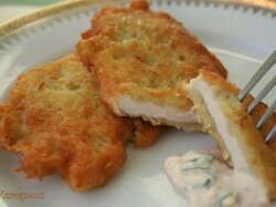 Отбивные из куриных грудок в картофельном кляре
