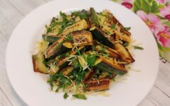 Жареные цукини с чесноком и сыром