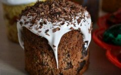 Шоколадный кулич с орехами в хлебопечке
