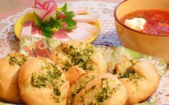 Постные пампушки с чесночной приправой