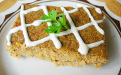 Печеночное суфле с овощами в духовке