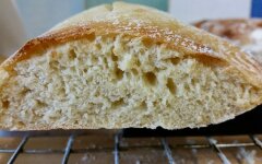 Постная чиабатта на дрожжах