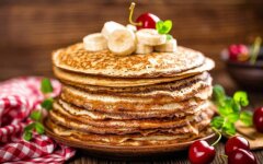 Низкокалорийные банановые блинчики без муки