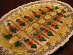 Заливное из судака с семгой