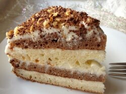 Нежный торт на кефире со сметанным кремом