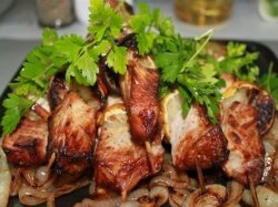 Шашлык из куриного филе в аэрогриле