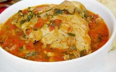 Классический чахохбили из курицы с красным сухим вином