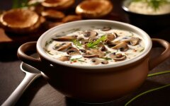 Сметанник с курицей и шампиньонами