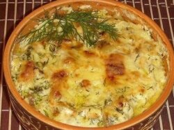 Картофель с грибами и куриным филе в горшочке