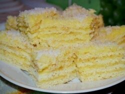 Творожный торт «Рафаэлло» с молочным кремом