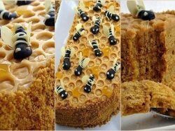 Домашний торт «Пчелка» медовый