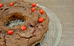 Вишнево-шоколадный ПП кекс