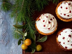 Ванильный кекс с изюмом на сметане