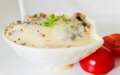Гратен с вешенками и картофелем