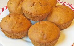 Тыквенные кексы с корицей и грецкими орехами