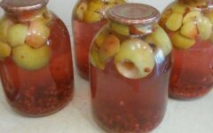 Витаминный компот из красной смородины и яблок на зиму