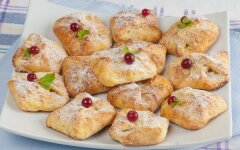 Творожное печенье с начинкой к чаю