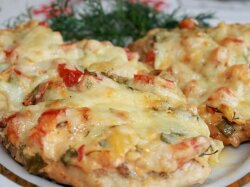 Сочная куриная грудка под шубой в духовке