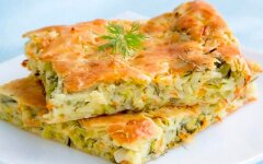 Капустная шарлотка с сырной корочкой
