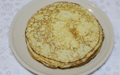 Простые блинчики на молоке без дрожжей