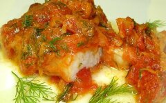 Рыбное филе под морковью с луком