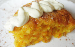 Тыквенная запеканка со сметаной и мукой