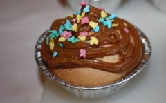 Молочные кексы с кремом из сгущенки