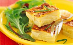 Испанская тортилья из картофеля с луком