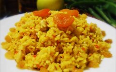 Ризотто с курицей и сыром без вина