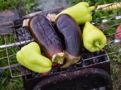 Баклажаны с сыром фета на гриле