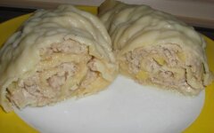 Куриные манты в лаваше