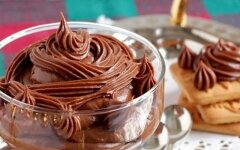 Крем с темным шоколадом и сгущенкой