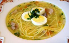 Суп из индейки на курином бульоне